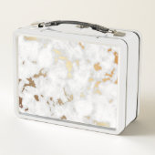 金ゴールドエレガントクラシーマーブルデザイン メタルランチボックス (裏面)