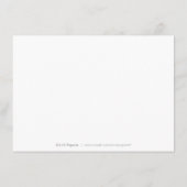 金ゴールドエレガントクラスのミニマルな結婚式のレセプション エンクロージャーカード (裏面)