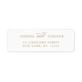 金ゴールドエレガントクラス差出人住所 ラベル (正面)