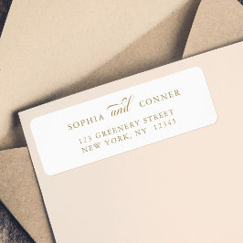 金ゴールドエレガントクラス差出人住所 ラベル