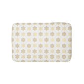 金ゴールドエレガントクリスマスの雪片パターン バスマット (正面)