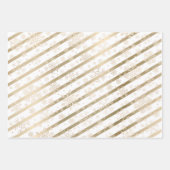 金ゴールドエレガントクリスマススノーフレーク模様 ラッピングペーパーシート (正面2)