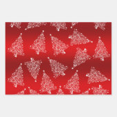 金ゴールドエレガントクリスマスツリーパターン ラッピングペーパーシート (正面2)