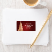 金ゴールドエレガントクリスマスツリーレッド ラベル (インサイチュ)