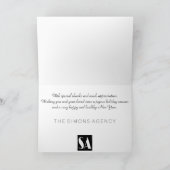 金ゴールドエレガントクリスマスツリー企業の事業 シーズンカード (内部)