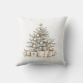 金ゴールドエレガントクリスマスツリー装飾枕 クッション (裏面)