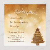 金ゴールドエレガントクリスマスツリー (裏面)