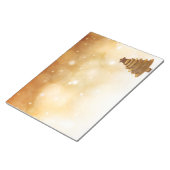 金ゴールドエレガントクリスマスツリー ノートパッド (アングル)