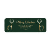 金ゴールドエレガントクリスマストインデア差出人住所 ラベル (正面)