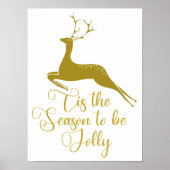 金ゴールドエレガントクリスマストナカイ ポスター (正面)