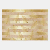 金ゴールドエレガントクリスマスパターン ラッピングペーパーシート (正面2)