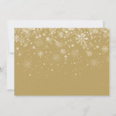 金ゴールドエレガントクリスマスフォトグリーナリーリースハッピー シーズンカード (裏面)