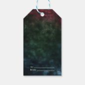 金ゴールドエレガントクリスマスベルとフェスティバルボウホリー ギフトタグ (裏面)