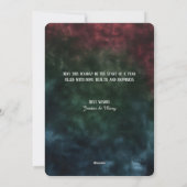 金ゴールドエレガントクリスマスベルとフェスティバルボウホリー シーズンカード (裏面)