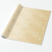 金ゴールドエレガントクリスマスレット雪&雪片 ラッピングペーパー (アンロールド)