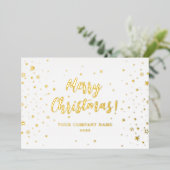 金ゴールドエレガントクリスマス会社フォイルカード 箔シーズンカード (立ち正面)
