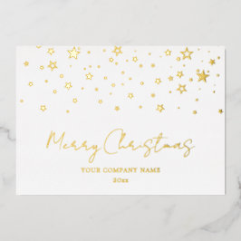 金ゴールドエレガントクリスマス会社フォイルカード 箔シーズンカード