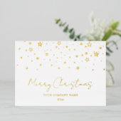 金ゴールドエレガントクリスマス会社フォイルカード 箔シーズンカード (立ち正面)