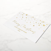 金ゴールドエレガントクリスマス会社フォイルカード 箔シーズンカード (回転した状態)