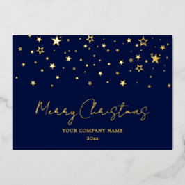 金ゴールドエレガントクリスマス会社フォイルカード 箔シーズンカード