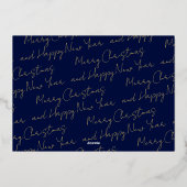 金ゴールドエレガントクリスマス会社フォイルカード 箔シーズンカード (裏面)