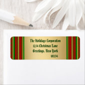 金ゴールドエレガントクリスマス差出人住所ラベル ラベル (インサイチュ)