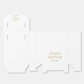 金ゴールドエレガントクロスウォーター色グリーンリースバプテスマ フェイバーボックス (見開き)