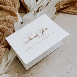 金ゴールドエレガントクロススクリプト書道バプテスマ サンキューカード