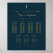 金ゴールドエレガントクロスバプテスマ座席表 ポスター (正面)
