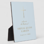 金ゴールドエレガントクロスバプテスマ《キリスト教》洗礼式や命名式歓迎 フォトプラーク (側面)