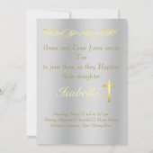 金ゴールドエレガントクロスバプテスマ 招待状 (裏面)