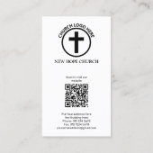 金ゴールドエレガントクロスパープルの名札 名刺 (裏面)