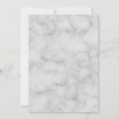 金ゴールドエレガントクロスボーイブルーホワイトマーブルバプテスマ 招待状 (裏面)