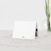 金ゴールドエレガントクロスユーカリ写真バプテスマ サンキューカード (裏面)