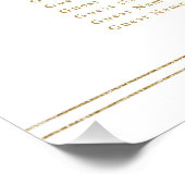 金ゴールドエレガントクロス宗教洗礼座席表 ポスター (コーナー)