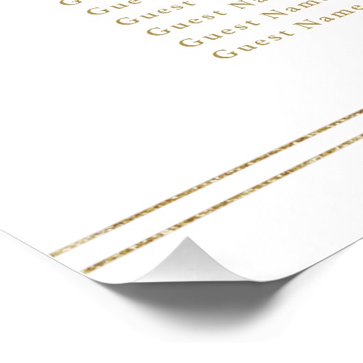 金ゴールドエレガントクロス宗教洗礼座席表 ポスター (コーナー)