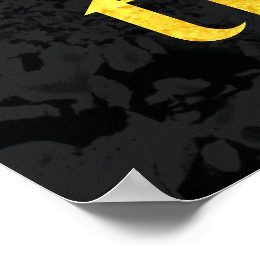 金ゴールドエレガントグッドフードフードフレンズ&タイムズ引用文 ポスター (角)