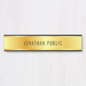 金ゴールドエレガントグラマモダンラストレンディーテンプレート サインプレート (正面)