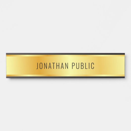 金ゴールドエレガントグラマモダンラストレンディーテンプレート サインプレート (正面)