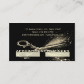 金ゴールドエレガントグラムヘアスタイリストアポイントメント 予約カード (裏面)