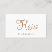 金ゴールドエレガントグラム美容師サロン 予約カード (正面)