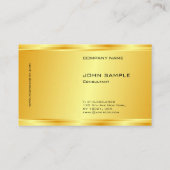 金ゴールドエレガントグラモアラグジュアステンプレート 名刺 (裏面)