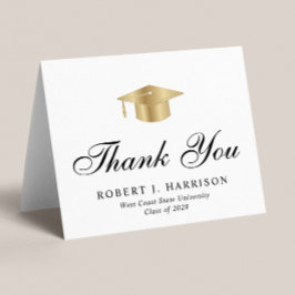 金ゴールドエレガントグラードキャップ卒業 サンキューカード