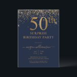 金ゴールドエレガントグリッターおもしろいネイビー50th誕生日パーティー 招待状<br><div class="desc">おもしろいネイビエレガントー金ゴールドグリッター50th Birthday Partyこのデザインはエレガント、ピンクの背景、金ゴールドグリッター、およびカスタムレタリングスクリプトを備えている。この特別な機会にあなたのゲストを招待状する美しい方法は何だろう。</div>