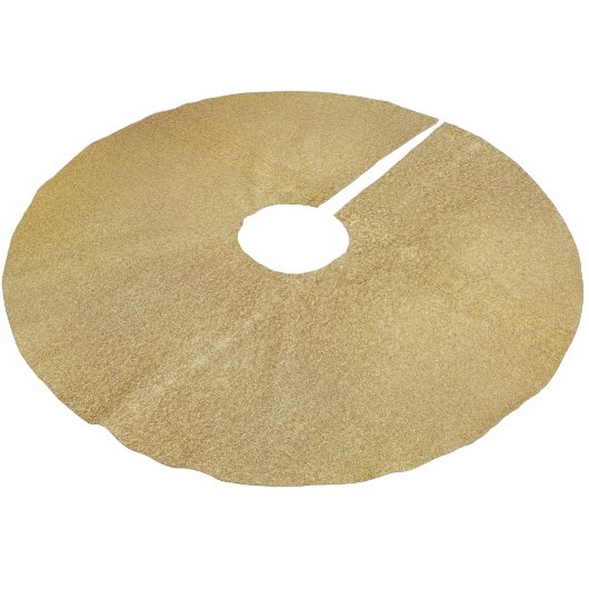 金ゴールドエレガントグリッターのクリスマスツリースカート ブラッシュドポリエステルツリースカート (アングル)