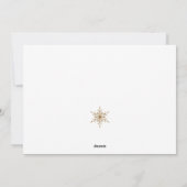 金ゴールドエレガントグリッターのクリスマスフォト シーズンカード (裏面)