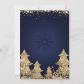 金ゴールドエレガントグリッターのクリスマス企業のパーティー 招待状 (裏面)