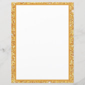 金ゴールドエレガントグリッターの個人用ひな形紙 (裏面)