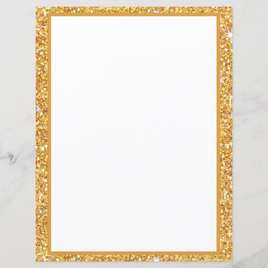 金ゴールドエレガントグリッターの個人用ひな形紙 (裏面)