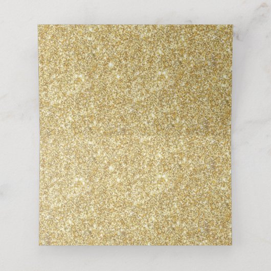 金ゴールドエレガントグリッターの確認又は洗礼 プレイスカード (内部開封)